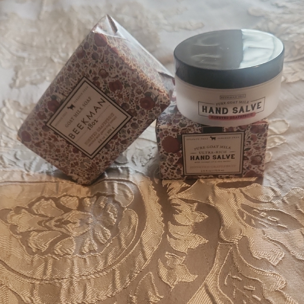Beekman 1802 Floral Pink Goat Milk Hand Salve Jar